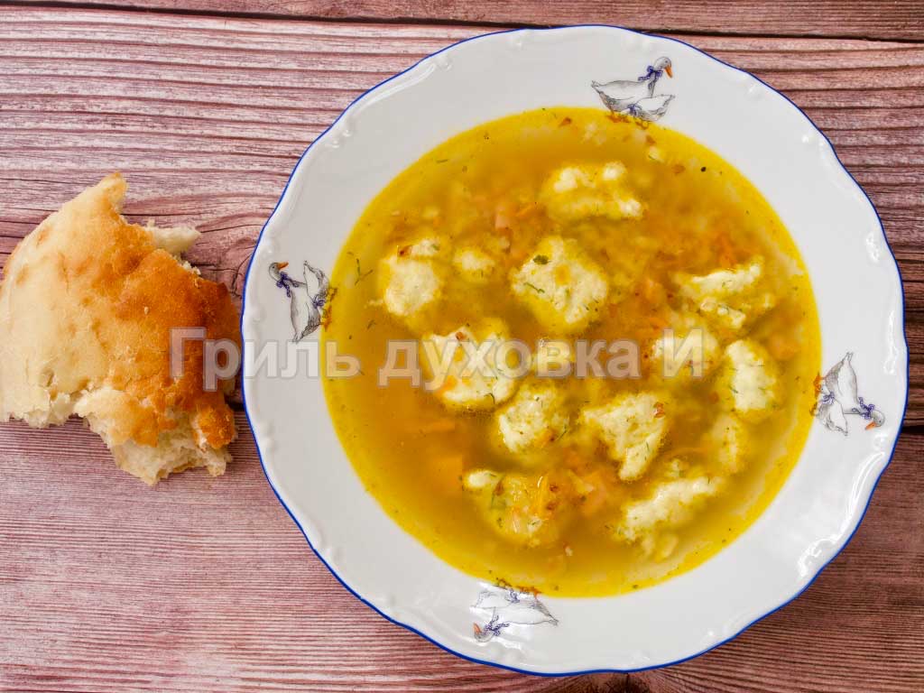 Куриный суп с клецками — рецепт с фото пошагово
