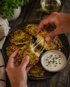 кабачковые оладьи с сыром
